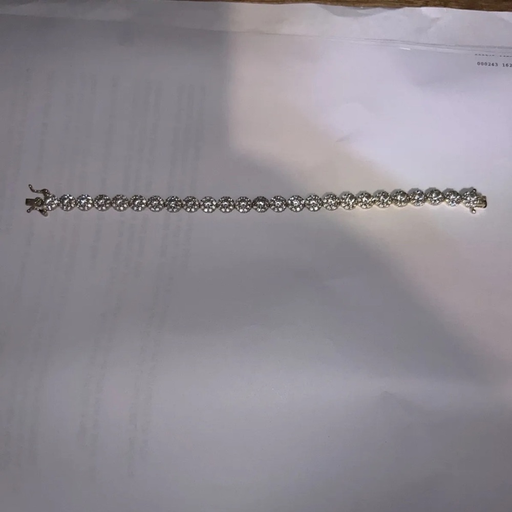 7 INCH REAL 925 STERLING SILVER TENNIS STYLE LADIES BRACELET